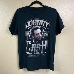 Johnny Cash Black Graphic T-Shirt